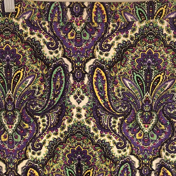 J.CREW purple multicolor paisley No.2 pencil skirt 2 - Picture 2 of 8